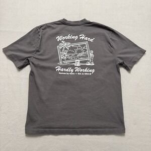 Katin Shirt Mens Medium Gray Relaxed Fit Organic Cotton Surf Beach graphic